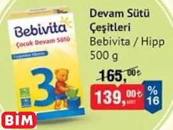 BEBİVİTA / HİPP DEVAM SÜTÜ ÇEŞİTLERİ